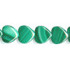 12mm Malachite PUFFY HEART Beads