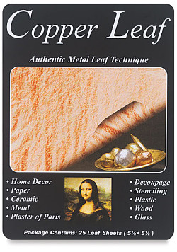 Mona Lisa® 5 1/2" Genuine METAL LEAF Sheets - Copper