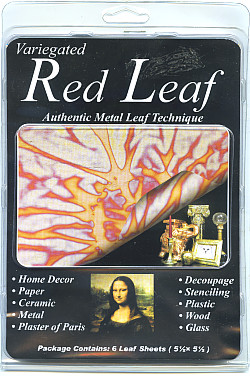 Mona Lisa® 5 1/2" Composition METAL LEAF Sheets - Variegated Red