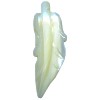 20x50mm Mother of Pearl Carved FEATHER Pendant/Focal Bead