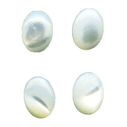 5x7mm White Mother of Pearl OVAL CABOCHONS