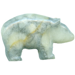 35x54mm Marble BEAR Animal Fetish Focal/Pendant Bead