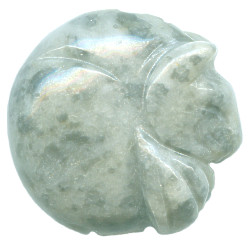 10x28mm Marble SLEEPING CAT Animal Fetish Bead