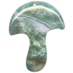 40x52mm Moss Agate MUSHROOM Pendant/Focal Bead