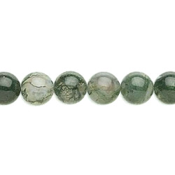 8mm Moss Agate ROUND Beads