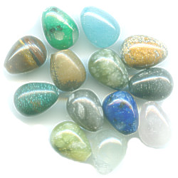 11x14mm Mixed Gemstone EGG/TEARDROP Beads