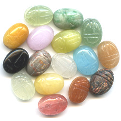 10x13mm Mixed Gemstone SCARAB, BEETLE Beads