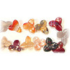 18mm Assorted Carved Jasper & Agate FLOWER Beads