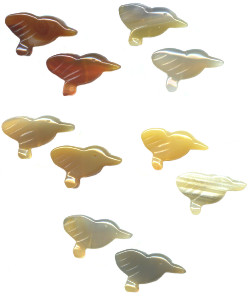 12x20mm Natural Agate HUMMINGBIRD Animal Fetish Beads