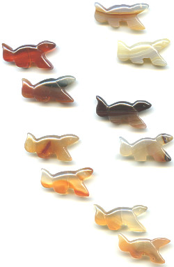 12x24mm Natural Agate SQUIRREL Animal Fetish Beads