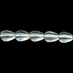 5x6mm Transparent Crystal Pressed Glass DROP Beads