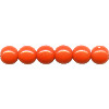 6mm Opaque Dark Orange Pressed Glass ROUND Beads