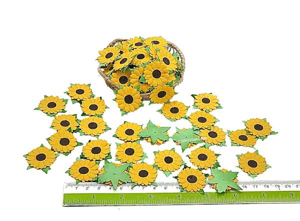 Nava Chiangmia® (X001MZMJED) *Sunflowers* Dimensional Embellishments
