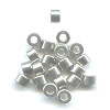 4x6mm Solid Nickel CYLINDER / DRUM Beads