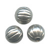 10mm Nickel-Plated Hollow Brass FLUTED ROUND Beads