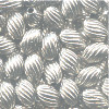 3x5mm Nickel-Plated Brass Spiral RICE Beads