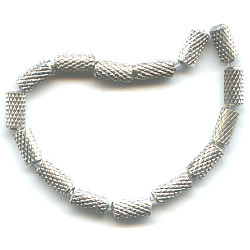 3x6mm Nickel Plated Brass Diamond Cut TUBE Beads