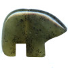 20x24mm Nephrite Jade (Natural) Zuni-Style BEAR Fetish Bead