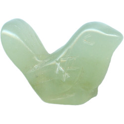 10x18mm New Jade Serpentine 3-D BIRD Animal Fetish Bead