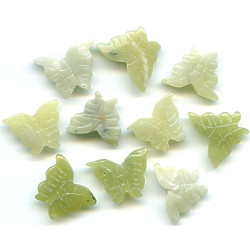 12x15mm New Jade Serpentine BUTTERFLY, MOTH Animal Fetish Beads