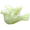 25x35mm New Jade Serpentine (Flat-Back) DOVE/BIRD Animal Fetish Bead