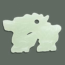 23x34mm New Jade Serpentine DRAGON Pendant Bead