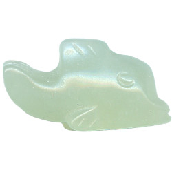 10x18mm New Jade Serpentine 3-D FISH Animal Fetish Bead