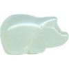 13x18mm Light Green New Jade Serpentine BOAR, PIG Animal Fetish Bead