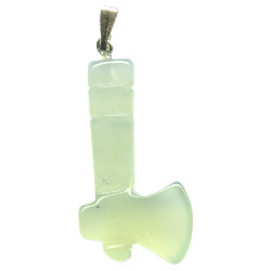 12x26mm New Jade Serpentine TOMAHAWK Charm/Pendant - with Loop & Bail