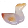 13x18mm Natural Agate 3-D DUCK Animal Fetish Bead