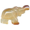 15x22mm Natural Agate 3-D ELEPHANT Animal Fetish Bead