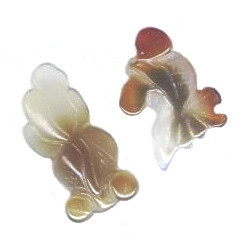 12x22mm Natural Agate GOLDFISH Animal Fetish Beads