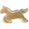 25x48mm Natural Agate HORSE Animal Fetish Pendant/Focal Bead