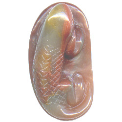 27x47mm Natural Banded Agate LIZARD Pendant/Focal Bead