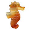 12x25mm Natural Agate SEAHORSE Animal Fetish Bead