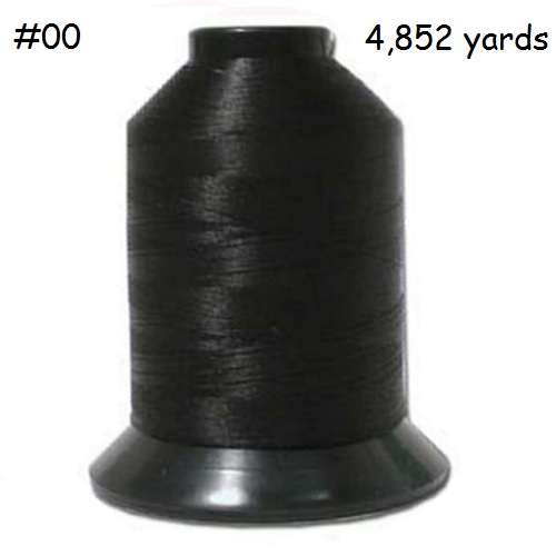 NYMO® Nylon Monocord BEADING THREAD, Size #00, 4,852 yrds 3 oz. Cone: Black