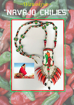 Beaded Amulet Bag ~ Navajo Chilies