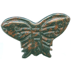 23x32mm Obsidian Mahogany BUTTERFLY, MOTH Animal Fetish Bead