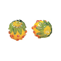 12mm Lampwork Glass PINEAPPLE Beads