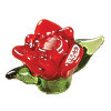 10mm to 12mm Sculpted Lampwork RED ROSE Beads