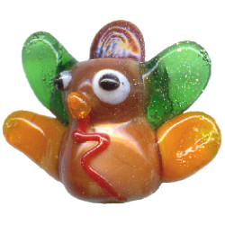 20x25mm Lampwork Glass TURKEY Bead