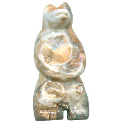 21x41mm Ocean Jasper STANDING BEAR Animal Fetish Pendant/Focal Bead