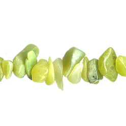 34" Strand Olive Jade Serpentine CHIP/NUGGET Beads