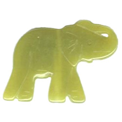 30x40mm Olive New Jade Serpentine ELEPHANT Animal Fetish Pendant Bead