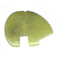 20x30mm Olive New Jade Serpentine Zuni BEAR Animal Fetish Bead