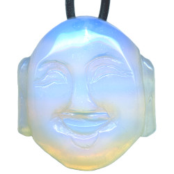 32x38mm Opalite BUDDHA HEAD Pendant/Focal Bead