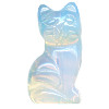 12x22mm Opalite 3-D CAT Animal Fetish Bead