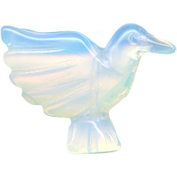 18x28mm Opalite HUMMINGBIRD Animal Fetish Bead