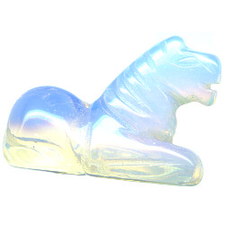 16x20mm Opalite 3-D HORSE Animal Fetish Bead