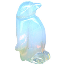 12x22mm Opalite 3-D PENGUIN Animal Fetish Bead